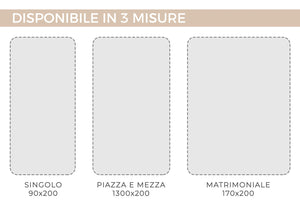 Topper Coprimaterasso Imbottito Trapuntato con Elastici Agli Angoli Modello LH - Piazza E Mezza - Topper