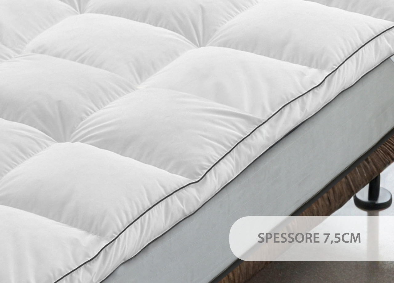 Topper Coprimaterasso Imbottito Antibatterico Correttore Materasso Polax - 1 Piazza E Mezza - Topper