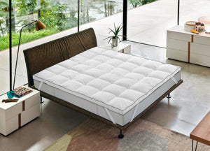 Topper Coprimaterasso Imbottito Antibatterico Correttore Materasso Polax - 1 Piazza E Mezza - Topper