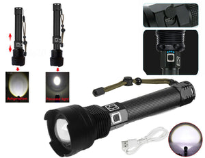 TORCIA TATTICA/MILITARE LED CREE T6 RICARICABILE ZOOM 2 BATTERIE P516-P70 V2