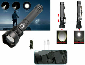 TORCIA TATTICA/MILITARE LED CREE T6 RICARICABILE ZOOM DOPPIA BATTERIA A89-P70
