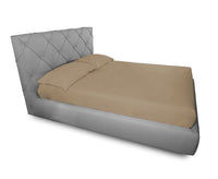 Completo Lenzuola In 100% Cotone In Tinta Unita Made In Italy - Maxi - Tortora