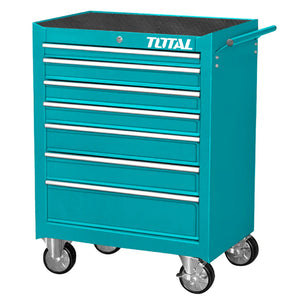 CARRELLO PORTAUTENSILI PORTA ATTREZZI OFFICINA CONTENITORE 7 CASSETTI TOTAL