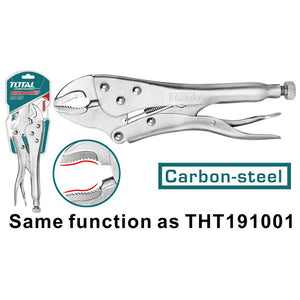 PINZA GRIP AUTOBLOCCANTE REGOLABILE GANASCE CONCAVE A SCATTO 250mm TOTAL TOTTHT191003