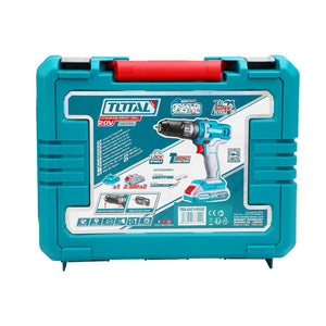 TRAPANO AVVITATORE A PERCUSSIONE 2 BATTERIE DA 2Ah 45Nm + 47 ACCESSORI TOTAL