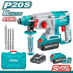 MARTELLO ROTATIVO TASSELLATORE DEMOLITORE A BATTERIA 2J + 2BATTERIE 4Ah TOTAL