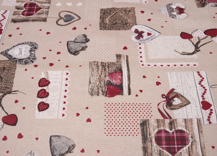 Tovaglia Miros Resinata Antimacchia Copritavolo Cucina Disegno Holly - 140x180 - Holly