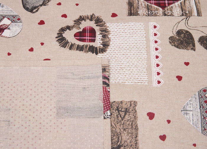 Tovaglia Miros Resinata Antimacchia Copritavolo Cucina Disegno Holly - 140x140 - Holly