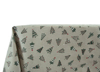 Tovaglia Natalizia Salotto/Cucina Tessuto Miros Made In Italy Disegno Alberelli Natale - 140x240 - Alberelli