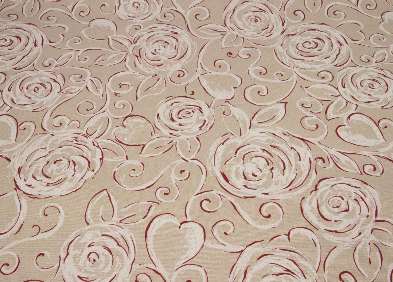 Tovaglia Miros Disegno Amelie Rosso - 140x140 - Amelie Rosso