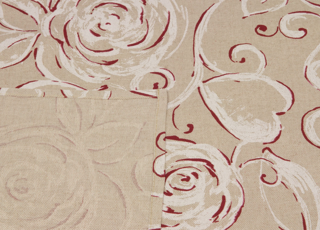 Tovaglia Miros Disegno Amelie Rosso - 140x140 - Amelie Rosso