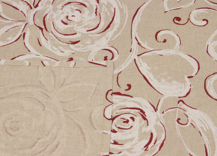 Tovaglia Miros Disegno Amelie Rosso - 140x140 - Amelie Rosso