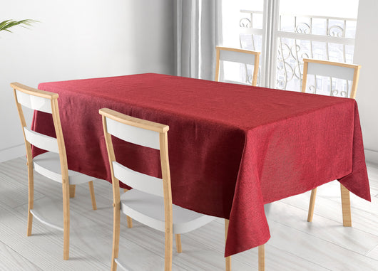 Tovaglia Natale Cucina Soggiorno Antimacchia Tinta Unita Bordeaux Fiammetta - 140x180 - Fiammetta