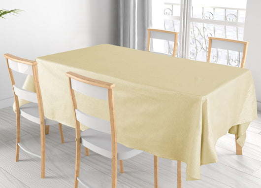 Tovaglia Cucina Soggiorno Tinta Unita Lurex Modello Joychrist - 140x240cm - Oro
