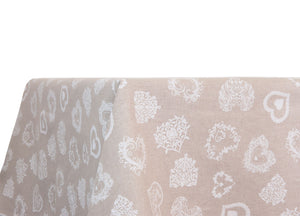 Tovaglia  Miros Disegno Cuore - 140x180 - Bianco