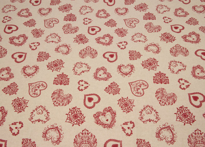 Tovaglia  Miros Disegno Cuore - 90x90 - Rosso