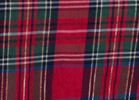 Tovaglia Cucina Soggiorno Misto Cotone Fantasia Tinto In Filo Con Lurex Mod. Natalina Scozzese - Runner - Rosso