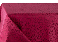 Tovaglia Natale Cucina Soggiorno Antimacchia Idrorepellente Jacquard Queen Bordeaux - 140x360 - Queen