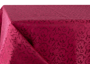 Tovaglia Natale Cucina Soggiorno Antimacchia Idrorepellente Jacquard Queen Bordeaux - 140x240 - Queen