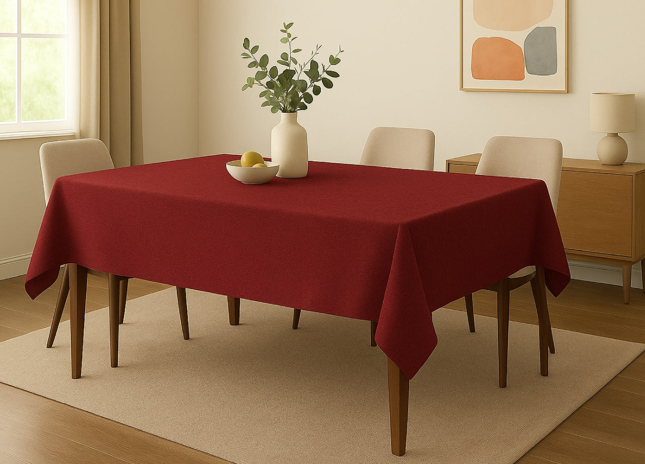 Tovaglia Cucina Soggiorno Antimacchia Idrorepellente Linen - 140x230cm - Bordeaux