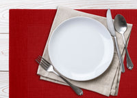 Set Tovagliette Americane Cucina Antiscivolo In Tinta Unita Lavabili - Set 4 - Bordeaux