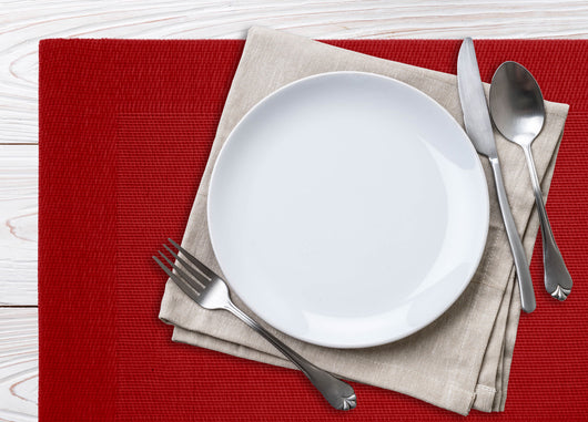 Set Tovagliette Americane Cucina Antiscivolo In Tinta Unita Lavabili - Set 4 - Bordeaux