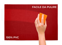 Set Tovagliette Americane Cucina Antiscivolo In Tinta Unita Lavabili - Set 4 - Bordeaux