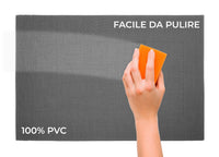 Set Tovagliette Americane Cucina Antiscivolo In Tinta Unita Lavabili - Set 4 - Stone