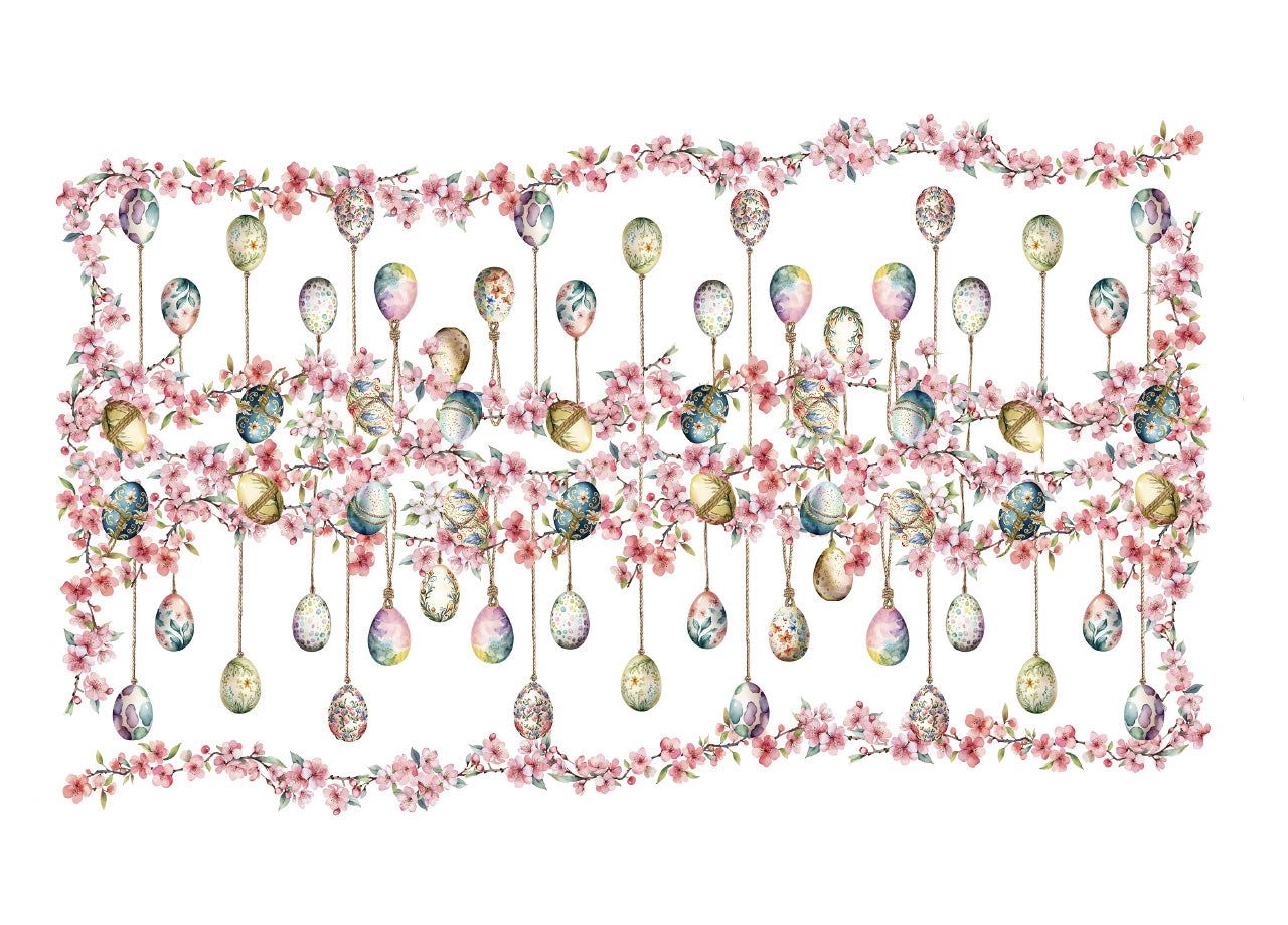 Tovaglia Copritavolo Cucina 100% Cotone Digitale Pasqua Disegno Blossom GI - 150x250 - Blossom