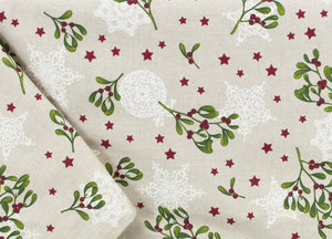 Tovaglia Natalizia Cucina Soggiorno Copritavolo Natale Made Italy Disegni Assortiti - 140x240 - Vischio