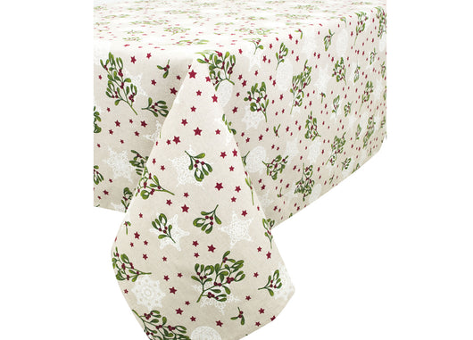 Tovaglia Natalizia Cucina Soggiorno Copritavolo Natale Made Italy Disegni Assortiti - 140x300 - Vischio