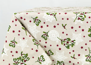 Tovaglia Natalizia Cucina Soggiorno Copritavolo Natale Made Italy Disegni Assortiti - 50x150 - Vischio