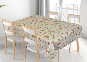 Tovaglia Miros Resinata Antimacchia Copritavolo Cucina Disegno Orto - 140x180 - Orto