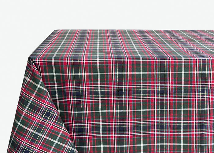 Tovaglia Natalizia Salotto/Cucina Tessuto Miros Made Italy Dis Tartan Verde RP - 140x240 - Tartan Verde