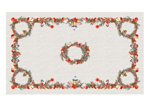 Tovaglia Natale Digitale Centrotavola Natalizio 100% Cotone Inverno Raffinato SV - 140x250 - Inverno Raffinato