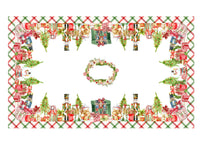 Tovaglia Natale Digitale Centrotavola Natalizio 100% Cotone Doni Schiaccianoci SV - 140x250 - Doni