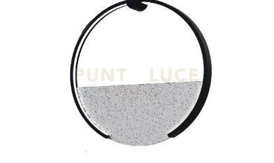 TOY-A C  Applique led 30W struttura nera diffusore in vetro cristallo dimmerabile SDD 2800 - 5000k