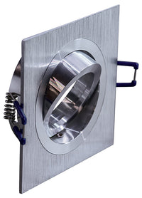 Faretto Incasso Toy Orientabile Quadrato Alluminio Satinato 1 Luce Gu10