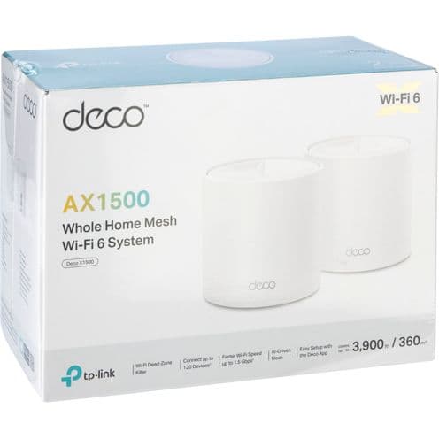 TP-Link Deco X1500 Dual-band (2.4 GHz/5 GHz) Wi-Fi 6 (802.11ax) Bianco 2 Interno