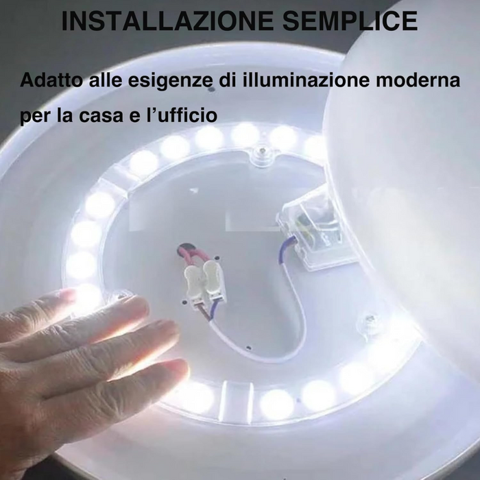 Fsl circolina magnetica led plafoniera 24w 4000k Ø215x22mm sistema on/off