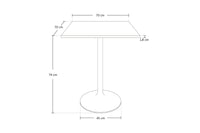 Tavolo quadrato 70x70 nero, tavolino da bar mod. Romeo TQ10-7.7ROPA