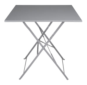 Tavolo pieghevole in metallo, tavolo richiudibile 70x70 mod. Sorrento Colore: Grigio TQ01-7.7SOPI