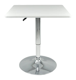 Tavolo regolabile in altezza quadrato 60x60 bianco, tavolo alto da bar Romeo TQ08-6.6ROAR