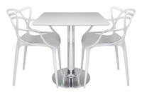 Tavolo quadrato 80x80 bianco, tavolino da bar mod. Romeo TQ08-8.8ROPA