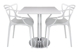 Tavolo quadrato 80x80 bianco, tavolino da bar mod. Romeo TQ08-8.8ROPA