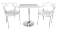 Tavolo quadrato 80x80 bianco, tavolino da bar mod. Romeo TQ08-8.8ROPA