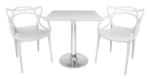 Tavolo quadrato 80x80 bianco, tavolino da bar mod. Romeo TQ08-8.8ROPA