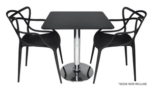 Tavolo quadrato 70x70 nero, tavolino da bar mod. Romeo TQ10-7.7ROPA