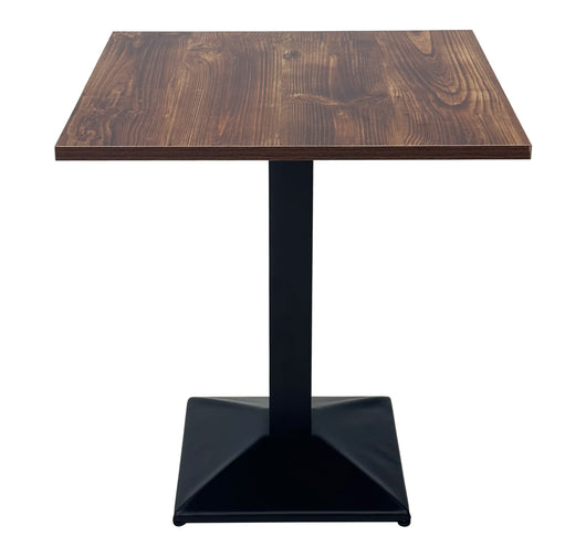 Tavolo da pranzo quadrato 70x70 con top in legno scuro - Clint - TQ10CLTW