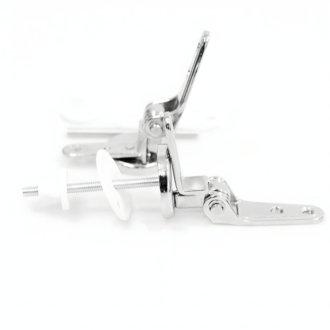 Cerniere cromate per sedile copri wc con kit di fissaggio ogomondo *** confezione 1